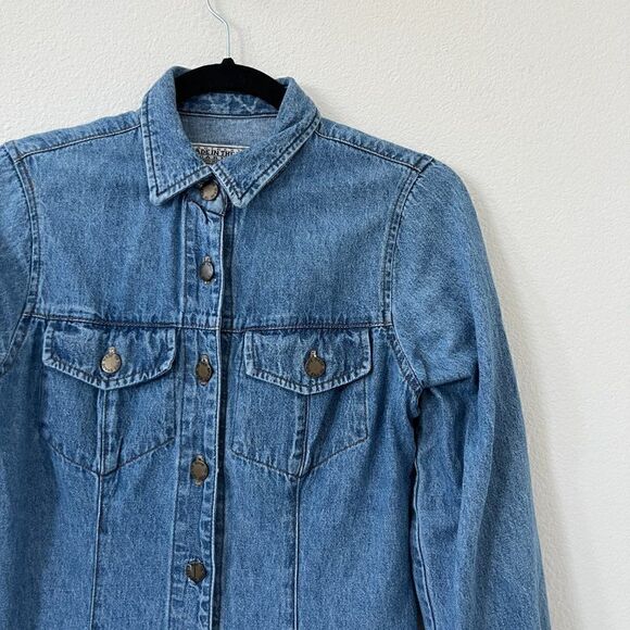 MADE IN THE SHADE Vintage Denim Dress Long Sleeve Button Down Made in USA - Picture 3 of 11